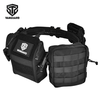 Ceinture tactique de sécurité 7-en-1 avec système Molle en polyester/nylon 500D/600D/1000D, noire/couleur personnalisée, pour la chasse en extérieur et les opérations tactiques