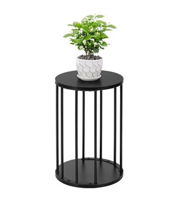 Support de jardinière en fer pour extérieur, design tendance, avec finition résistante aux intempéries, adapté à une utilisation à long terme dans les espaces ouverts - Product Image 1