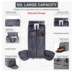 Luxury Large Capacity Gym Duffle <b>Bag</b> & Travel <b>Bag</b> Quilted Tote for Men & Women Durable Polyester Lining Fashion Athleisure Style - Product Image 5