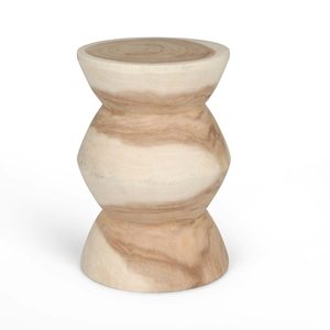 Taburete de madera con bloques geométricos al por mayor, precio económico, mesa auxiliar de madera maciza de varios niveles, fabricante directo sostenible - Product Image 1