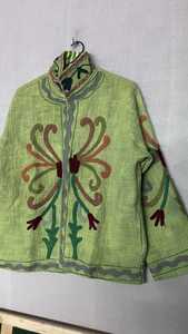 เสื้อแจ็คเก็ตผ้าลินินปักมือ คอจีน ลายดอกไม้ ทรงหลวม สไตล์จีน แขนยาว สำหรับผู้หญิง ใส่สบายๆ ในฤดูใบไม้ผลิ - Product Image 5