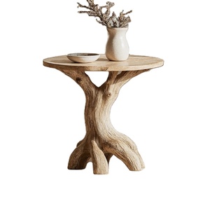 <b>Rustic</b> solid wood <b>table</b> handmade side <b>table</b> <b>farmhouse</b> round end <b>table</b> live edge coffee <b>table</b> for living room unique home decor - Product Image 1