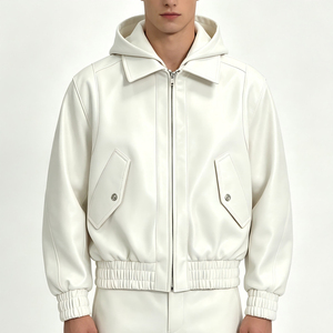 Chaqueta Universitaria Clásica ARTIZ INTERNATIONAL para Hombre, Diseño Letterman, a Cuadros/Color Sólido, Resistente al Viento, Ecológica, Venta al Por Mayor - Product Image 1