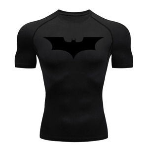 T-shirt de compression à manches courtes pour homme, 90 % polyester, 170 à 180 g/m², vêtements de sport, coupe ajustée, anti-bactérien, séchage rapide - Product Image 2