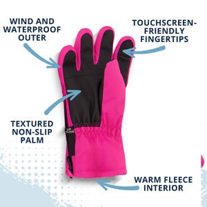 Guantes de Invierno para Esquí y Snowboard para Hombre, Cierre de Gancho y Bucle, Forro Suave, Cálidos, para Clima Frío, Aislantes, Flexibles, Térmicos e Impermeables - Product Image 4