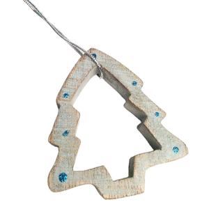 Ornement suspendu en forme de sapin de Noël en bois, très vendu |   Ensemble de décorations de Noël festives pour la maison, cadeau de fête - Product Image 2