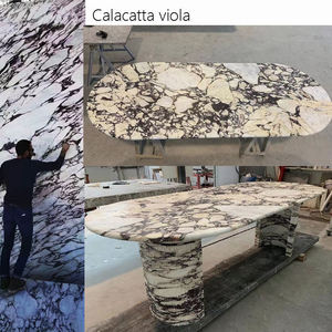 High Quality Calacatta Viola Customized Made Home Furniture Modern Decor Luxury Natural Marble Dining <b>Table</b> - Product Image 5