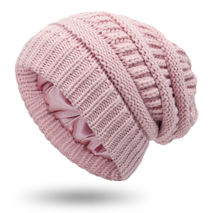 Gorro de satén de algodón con forro sedoso, doble capa, protector de cabello, gorro para dormir, gorro de satén antiestático, gorro de cúpula suave y sedoso para el cabello - Product Image 4