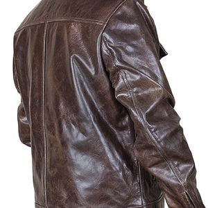 Veste en cuir pour homme la plus vendue, élégante, en cuir véritable, tendance, avec personnalisation de marque, fabrication directe d'usine - Product Image 3