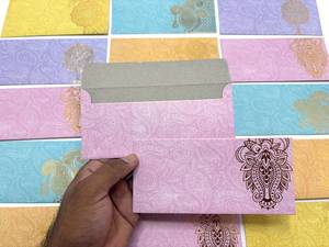 Enveloppe cadeau artisanale en kraft avec fenêtre, taille personnalisée, pour mariage, impression numérique, papier recyclé en coton de qualité supérieure - Product Image 4