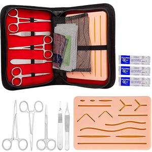 Kit de Práctica de Sutura con Instrumentos Quirúrgicos Básicos y Almohadillas de Piel para Prácticas de Corte y Sutura - Product Image 1