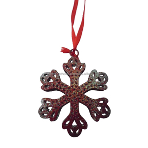 Hot Bán Tường Trang Trí Sắt Vàng Lá Treo Sao Trang Trí Thiết Kế Hiện Đại Bông Tuyết Cho Giáng Sinh Trang Trí Handmade - Product Image 2