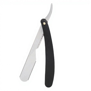 Rasoir de sécurité manuel pliant à lame simple en acier inoxydable, manche en plastique et bois, professionnel pour hommes, rasage humide sous les aisselles - Product Image 3