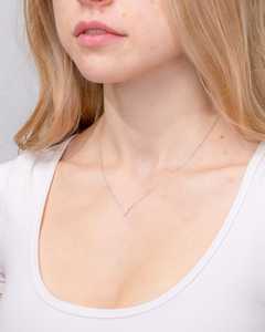 Collier pendentif papillon en or blanc avec diamant de laboratoire - Product Image 2