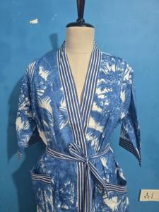 Kimono de Algodón Indio Hecho a Mano para Mujer, Hermoso Cárdigan de Verano para Spa, Playa, Regalo de San Valentín, Bata de Playa - Product Image 4