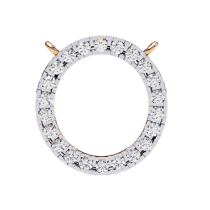 Collier moderne à maillons ovales ouverts avec diamants de laboratoire pavés, en or rose 14K, serti de diamants ronds taille coussin, type choker - Product Image 5