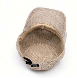 Gorro de Béisbol de Jacquard Cálido para Mujer, Otoño Invierno, Casual, Grueso, de Moda, Color Sólido, Tejido - Product Image 6