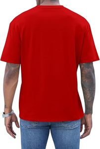 เสื้อยืดโอเวอร์ไซส์ผ้าฝ้ายแท้ 100% น้ำหนัก 220 กรัม พิมพ์ลายตามสั่งที่ไหล่ สไตล์ฮิปฮอป ไซส์พลัส ผ้าฝ้ายแท้ 100% ทรงบ็อกซี่ สำหรับผู้ชาย - Product Image 3