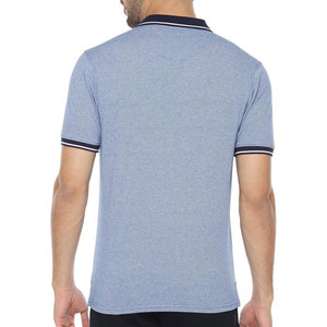 <b>Men's</b> Color Blocked Gradient Color for <b>Shirt</b> Short Sleeve Knitted Casual 100% Cotton Breathable Quick Dry Black Gray White - Product Image 3