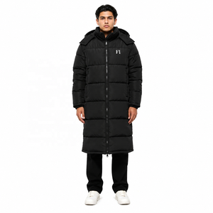 New Custom Thick Shinny Outdoor Long <b>Bubble</b> <b>Coat</b> Streetwear Custom Quilted Men's Jackets Hooded Winter Outerwear Wholesale OEM - Product Image 1