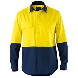 Vêtements de travail pour hommes, vêtements de travail en coton ripstop bicolore, ignifuge, chemise de travail à manches courtes - Product Image 3