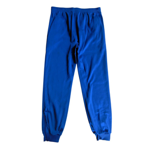 Royal Blue Satin Tricot <b>Tracksuit</b> Full Zip Color Block Black <b>White</b> Stand Collar Zipper Pocket Jogger Set Men Wholesale - Product Image 6