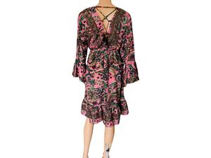 Women's Comfortable A-Line Knee-Length Silk Dress Boho Bohemian Floral Print Paisley Sexy Cute Sweet Y2K Vintage Korean Spring - Product Image 4