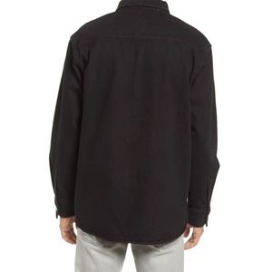 Chemises en jean tendance pour hommes 100 % coton, coupe ample et oversize, manches longues, tenue décontractée pour le printemps, confortable, service OEM - Product Image 2