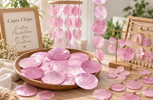 Vente en gros de copeaux de coquillages Capiz naturels pour décorations de fête, artisanat de mariage, guirlandes DIY, fournitures artisanales - Fêtes/Saisons - Product Image 6