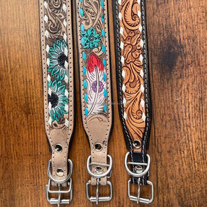 ปลอกคอสุนัขหนังแท้แบบปรับได้สำหรับสุนัขขนาดกลางและขนาดใหญ่ทนทานอุปกรณ์เสริมสำหรับสัตว์เลี้ยง - Product Image 5