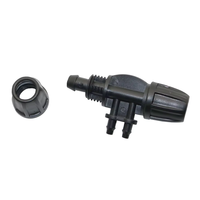 Raccord d'irrigation goutte à goutte 8/11 mm à 4/7 mm, connecteur bypass à double barbette avec écrou de blocage, répartiteur de tuyau d'eau