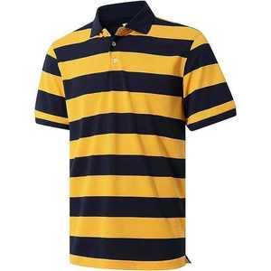 Polo a Rayas con Bloques de Color para Hombre, Manga Corta, Tejido de Punto, Diseño Casual en Rojo, Negro y Blanco - Product Image 6