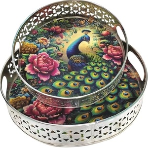 Bandeja de Servicio de Metal con Acabado Esmaltado para Dátiles, Estilo Único, Calidad Superior, Bandeja para Servir Chocolate a un Precio Económico - Product Image 2