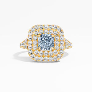 Elegante estilo Vintage 1,75 Ctw azul cuadrado radiante Moissanite anillo 925 plata esterlina joyería de moda mujeres VABS DIAMOND - Product Image 5