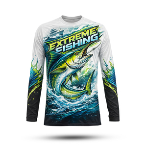 Custom Men Long Sleeve Anti-Wrinkle Quick Dry Ventilated 100% Polyester Anti-Bacterial Winter Outdoor UPF 50+ UV Protection - Product Image 4