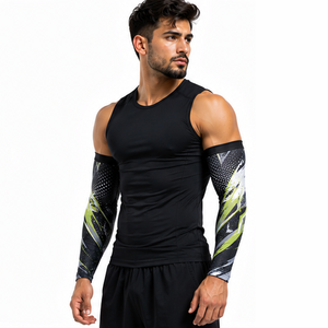 Manchons de compression respirants pour hommes – Personnalisables, pour le sport, le fitness, la course, le cyclisme, l'entraînement, protection et soutien athlétique - Product Image 1