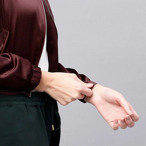 <b>Women</b> Classic Zip up Raw Eco-Friendly Bomber Jacket Fashion Casual Streetwear <b>Coat</b> Custom Logo OEM Wholesale Manufacturer - Product Image 6
