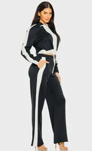 Nouvelle mode d'hiver pour femmes, ensemble décontracté 2 pièces, survêtement en molleton de coton pour femmes de haute qualité - Product Image 4