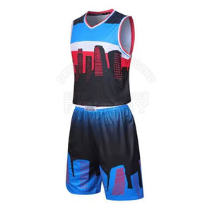 Uniforme de basket-ball personnalisable à imprimé léopard, sublimation, respirant, col en V, sans manches, maillot et short assortis, séchage rapide, polyester - Product Image 2