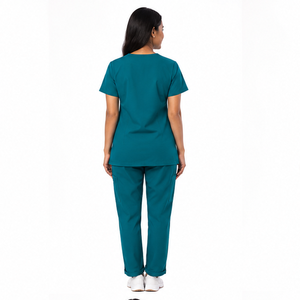 Uniforme Médico Personalizado para Mujer, Traje de Enfermería, Tela Suave y Elástica, Cuello en V, Ropa de Trabajo para Hospital, Clínica y Servicios de Salud - Product Image 3