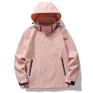 Custom Women <b>Lightweight</b> Outdoor <b>Running</b> <b>Jacket</b> With pocket Zips And Drawstring Hood Light Coloured <b>Jacket</b> - Product Image 2
