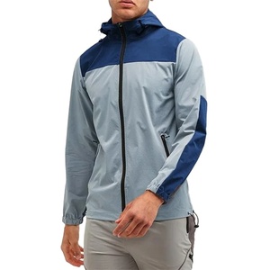 Veste coupe-vent zippée personnalisée avec logo pour hommes, style streetwear, imperméable, en nylon, polyester, toile, pour les sports de plein air, service OEM - Product Image 3