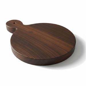 Planche à découper et à servir en bois massif réutilisable, écologique, épaisse et rustique, avec poignée, pour la cuisine - Product Image 5