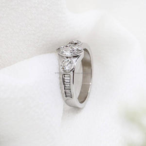 แหวนทอง14K ประดับเพชรสำหรับงานหมั้นของผู้หญิงสร้างจากแล็บเพื่องานหมั้น - Product Image 2