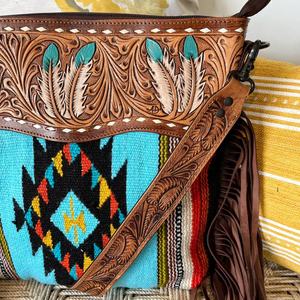 Sillín Manta Monedero Alta calidad Estilo occidental Bolso de mano de cuero Correa de calidad Borla Flecos Monedero de lujo con cremallera - Product Image 4