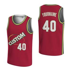 Maillots de basketball en polyester respirant, antibactérien, à séchage rapide, sublimation personnalisée, légers, pour l'été, pour équipes professionnelles - Product Image 1