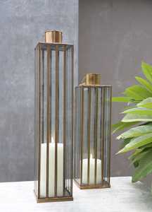 Farol Decorativo de Metal Blanco para Velas con Paneles de Vidrio y Parte Superior con Recorte de Estrella para Decoración del Hogar - Product Image 5