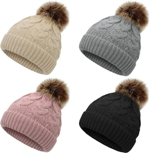 Gorro de Bebé Personalizado de Fábrica, Color a Elección, con Pompón, Tejido 100% Algodón, Invierno, Informal, No Tóxico, Transpirable - Product Image 3