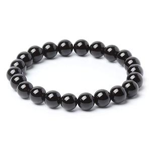 Natural Gemstone Black Obsidian Beaded <b>Bracelet</b> for Business Gift Buy Agate Items Wholesale From Amayra <b>Crystals</b> Exports India - Product Image 5