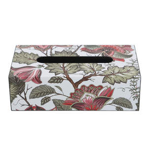 Nouvel arrivage Distributeur de mouchoirs en bois fait à la main avec motif floral Boîte à mouchoirs en nacre blanche Boîte à mouchoirs décorative MOP - Product Image 1